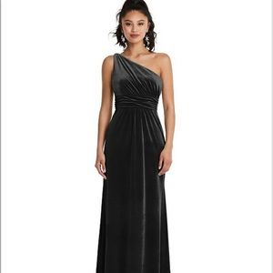 Dessy Black Velvet Dress